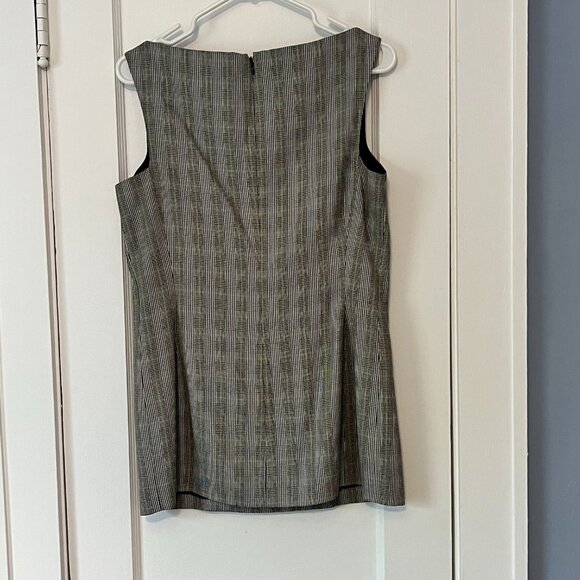 Ann Klein VTG houndstooth mini wool jumper dress size 8 plaid academic classic - Picture 2 of 7